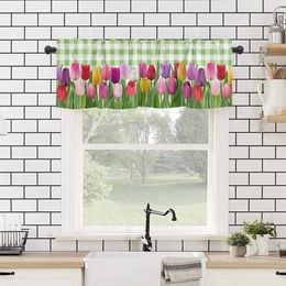 Curtain Home Decoration Shading Short For Kitchen Bedroom Sunblind Windows 54x18inch Easter Series Spring Textile