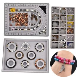 Equipments 13pcs Flocked Bead Board Beaded Jewelry Making Measuring Tool DIY Bracelet Necklace Accessories Finding Organizer Tray Craft