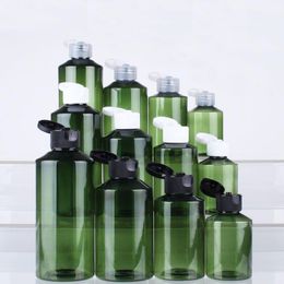 50 X 50ml 100ml 150ml 200ml Green Empty Shoulder Slope PET Plastic Cream Skin Care Bottles For Shampoo Cosmetic Container Fjeib