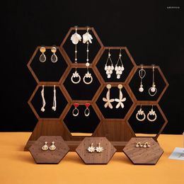 Jewelry Pouches Honeycomb Earrings Necklace Storage Rack Holder Stand Ear Studs Display Board