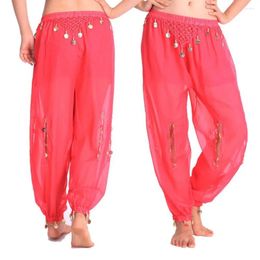 Stage Wear Tassels Chiffon Shining Show Costumes Dancing Trousers Bloomers Belly Pants