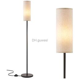Floor Lamps LED Floor Lamp Reading Light With 3 Colour Temperatures E27 12 W Bulb Reading Lamp Floor Lamp Dimmable With Linen Lampshade YQ240130