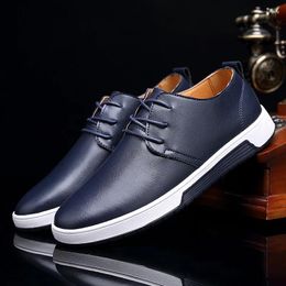 Dress Shoes Men Cowhide Leather Men's Comfortable Low-top British Casual Shoe Platform Man Formal