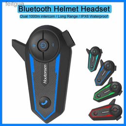 Walkie Talkie Bluetooth Headset Intercom Motorcycle Helmet Headset BT 5.0 Interphone for 2 Riders Communicator support USB Type-C Charging YQ240130