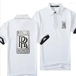 Men's Polos Rolls Royce Summer Casual And Women's Short Sleeve Polo Shirt Customised Logo Embroidery Print Personalised Design Top