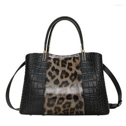 Evening Bags Fashion Leopard Women Handbag Genuine Leather Shoulder Female Real Natural Alligator Crossbody Bag