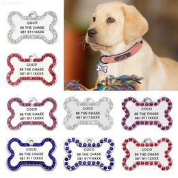 Dog Collars Leashes Personalized Pet ID Tags Engraved Pet Name Number Address Cat Dog Collar Pet Pendant Puppy Cat Necklace Charm Collar Accessories