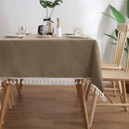 Table Cloth Linen Like Waterproof Rectangular Household Wash Free Tea Circular Diameter