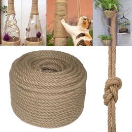 Garden Decorations Natural Jute Rope 8mm Thick 50 Long For Gardening Crafts Packaging And Decoration