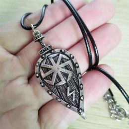 Pendant Necklaces Men&#39;s Atmosphere Rock Personality Viking Slavic Shield Classic Hip Hop Casual Party Jewelry Gift270S