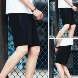Men's Shorts Men Running With Pockets Breathable Quick Dry Gym Drawstring Elastic For Fitness Workout