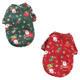 Dog Apparel 2 Pcs Pet Christmas Clothes Festival Costume Dreses Puppy Supplies Funny Polyester