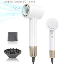 Hair Dryers Chignon Super Sonic Dryer Machine Curly Diffuser Blow Professional Hairdryer Ionic Air Blower Leafless Blowdryer Q240124