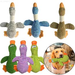 Dog Toys Chews Cute Dog Plush Toys Pet Duck Squeak Toy for Puppy Sound Wild Goose Chew Toy for Small Middle Large Dogs Teeth Cleaning