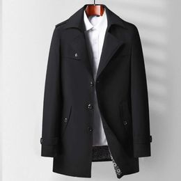 Men's Trench Coats 2024 New Luxury Brand Hotsales Fashion Windbreaker Designer High Quality Classic Mens Long Trench Coat Loose Jacket W 7460