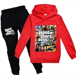 Clothing Sets Grand Theft Auto V GTA 5 Kids Hoodies Pants 2pcs Long Sleeve Pullover Boys Sweatshirt Teenage Girls 2-16Years