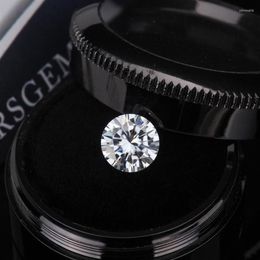 Cluster Rings 100% Real Moissanite Diamond Loose Gemstone VVS1 D Colourless 3 Excellent Round Brilliant Cut Stone DIY Jewellery Lab299L