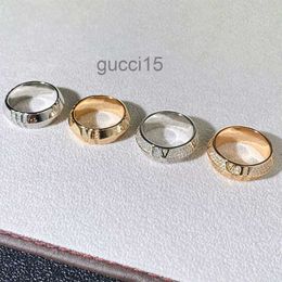 Rings Jewelry t Roman Digital Full Diamond Ring v Gold Micro V-shaped Couple KHBO 6BNV