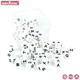 200pcs Silicone Letter Beads 12mm English Alphabet Chew Beads Food Grade DIY Baby Teething Pendant Jewellery Making Necklace 240123