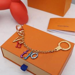 Luxury Designer Brand Keychain Letter Pendant Gold Key Buckle Detachable Keychains For Mens Womens charm Keys Ornaments Jewelry Wholesale with Original gift box