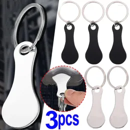 Keychains 1/3pcs Shopping Cart Token Key Ring Trolley Recycled Alloy Chain Accessories Keychain Metal Carts Coin Holder