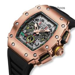 Mechanical Watches Automatic Winding Men's Wristwatch Richardmill Style Waterproof Stainless Steel GUANQIN Luxury Automatic Men #039;s Watch 5986