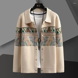 Men's Sweaters 024 Spring And Autumn Business Casual Cardigan Sweater Fashion Versatile Long Sleeved Knitted Coat