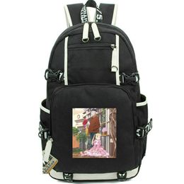 Alice and Zoroku backpack Chant daypack Cartoon school bag Print rucksack Casual schoolbag Computer day pack