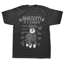 Men's T Shirts Funny Anatomy Miniature Schnauzer Dog Lover Cute Graphic Cotton Streetwear Short Sleeve Birthday Gifts Summer T-shirt