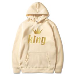 Mens Women Hooded Hoody Queen King Letter Printed Fashion Men's And Women's Couple Clothes Designer Hoodies Spring Light Thin Sweatshirts Pullover 593