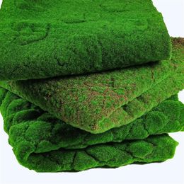 100 100cm Artificial Moss Fake Green Plants Mat Faux Moss Wall Turf Grass for Shop Home Patio Decoration Greenery3335