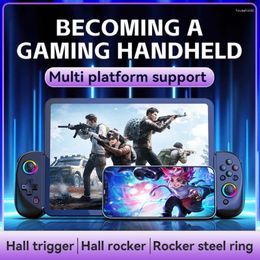 Game Controllers D8 Wireless BT5.2 Gamepad For Switchs Cellphone Tablet Telescopic Controller Joystick With Hall Triggers DropShip