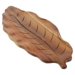 Plates Tray Dessert Plate Solid Wood Leaf Cake Serving Leaves Chinese Style Fruit Wooden Shape Dish Trays