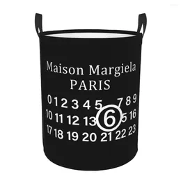 Laundry Bags Mm6 Margielas Letters Print Hamper Large Clothes Storage Basket Toys Bin Organiser For Nursery