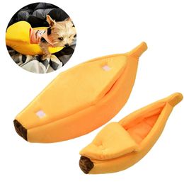 Holapet portable pet bed puppy banana bed puppy bed puppy bed hot rabbit bed fun sleeping kitten bed travel pet lathe 240131
