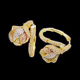 Earrings Lanyika Copper Earrings Tulip Flower Ear Ring Micro Pave Zircon For Women Wedding Banquet Everyday Fashion Classics Jewellery