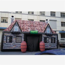 10mLx6mWx4mH (33x20x13.2ft) With blower wholesale Giant outdoor inflatable irish pub bar advertising movable inflatables pubs tent for party