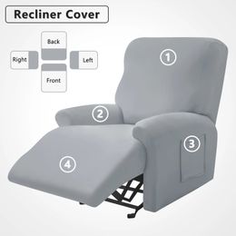 Recliner Sofa Cover 1 Seater Stretch Single Armchair Relax Slipcover Washable 1 Set 240119