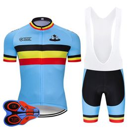 Moxilyn 2020 Belgium Cycling Jersey Set MTB Uniform Bike Clothing Breathable Bicycle Clothes Wear Men's Short Maillot Culotte263s