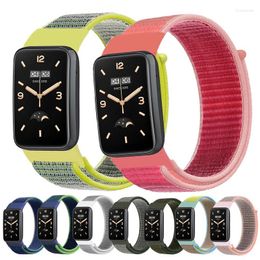 Watch Bands Strap For Xiaomi Mi Band 7 Pro Bracelet Nylon Braided Multicolor Sport Solo Loop Watchband Wristwatch