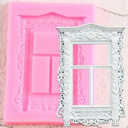 Baking Moulds DIY Windows Cake Border Silicone Mold Relief Frame Fondant Molds Decorating Tools Candy Clay Chocolate Gumpaste