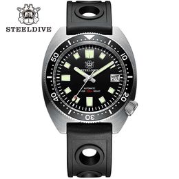 Other Watches Stealdive Thin Abalone Mens Diving Machinery Watch SD1977 Flat Sapphire Watch Mirror NH35 Movement 200M Waterproof Watch J240131