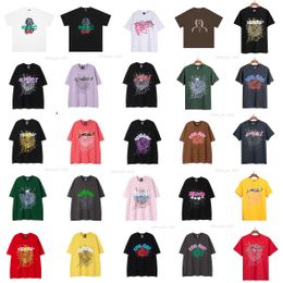 sp5der Men's Tees designer mens Red Spider Men's T-Shirts Young Thug 555555 Angel t-shirt Men womens t-shirts Embroidered spider web eursize S/M/L/XL