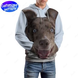 designer Men Hoodies & Sweatshirts dog school hip-hop rock Custom patterned caps preppy casual Athleisure sports outdoor wholesale hoodie Men Clothing big size s-5xl