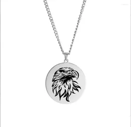 Pendant Necklaces 1PC Stainless Steel Eagle Delicate Fashion Headed Bird Pendants For Men Women F1479
