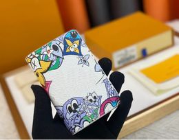 Designer Women's High QualityAutumn/winter Fun Cartoon Image Pocket Money Clip Card Bag