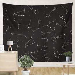 Tapestries Constellations In The Night Star Sky Aries Taurus Gemini Leo Virgo Libra Scorpio Bedroom Living Room Home Tapestry Decoration