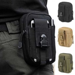 Cell Phone Pouches Outdoor Men Waist Pack Bum Bag Pouch Waterproof Tactical Military Sport Hunting Belt Molle Nylon Mobile Phone Bags Travel Tools YQ240131