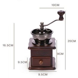 Manual Coffee Grinders Grinder Hand Beans Grinding Machine Burr Mill Manual Bean Grinder275n