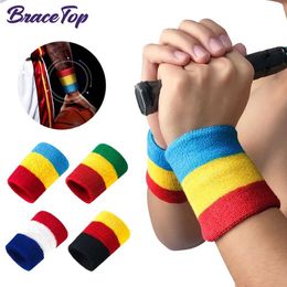 Wrist Support BraceTop 1Pair Wrist Sweatband Tennis Sport Wristband Basketball Fitness Wrist Brace Support Sweat Band Towel Bracelet Protector YQ240131